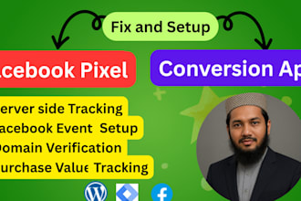 fix, set up , audit your facebook pixel, cpi and GTM like a tracking expert