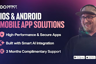 custom mobile app development, android and ios app development with admin panel