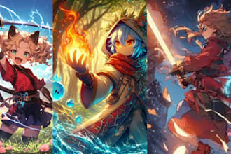 draw custom furry art, fursona design, anime character, or nsfw illustration