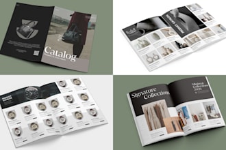design custom product catalog, lookbook, magazine layout, catalogue and brochure