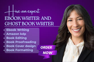 ebook writer, ghost book writer,  book writer self help, fiction, nonfiction kdp