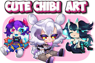 draw cute chibi art for you