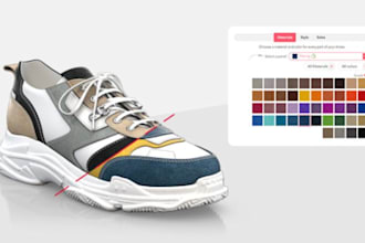 do 3d product configure on webgl, threejs, nextjs for shopify, wordpress, wix
