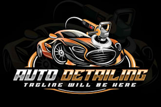 do automotive, garage, auto detailing, car racing and car wash logo design