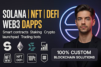 create meme coin nft token web3 dapp dex presale staking on evm solana sui ton
