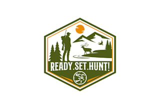 design vintage outdoor hunting podcast logo