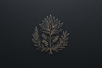 draw a botanical, minimalist, feminine line logo design
