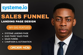 build systeme io sales funnel, systeme io landing page, systeme io website