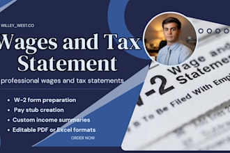 prepare professional wages and tax statements or w2 forms