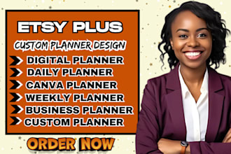 work from home planner design custom prayer adhd printable canva journal etsy