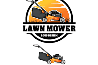 design unique lawn care and mower logo