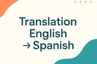 translate english to spanish, in a natural language