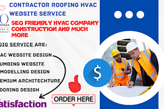 design a hvac website with local SEO and ebooking system