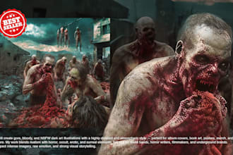draw gore, bloody, and nsfw dark art illustrations