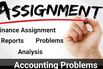 do accounting and finance assignments financial analysis problems