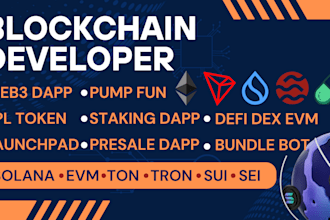 nft web3 dapp launchpad defi dex solana token 2022 tax token smart contract evm