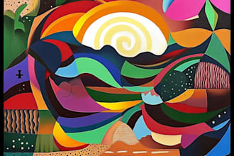 design modern abstract art for your clothing brand, t shirt
