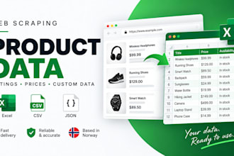 scrape product data, listings, and prices from websites
