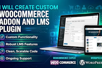 create custom wocommerce addon and lms plugin