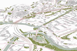 render your architectural plan, masterplan, section and elevation in photoshop