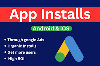 do mobile app promotion to increase app install or download on google