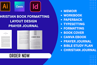 design format christian ebooks book planner prayer journal typesetting layout