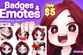 draw custom emotes n badges for twitch, discord, or youtube