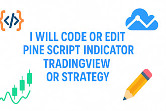 code or edit pine script  indicator trading view or strategy