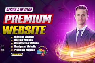 design cleaning , roofing , construction, plumbing website by elementor pro