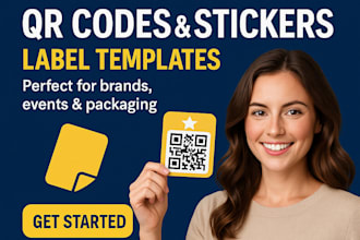 design custom qr codes business stickers label template custom stickers in canva