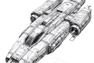 do design spaceship sci fi illustration and sci fi art