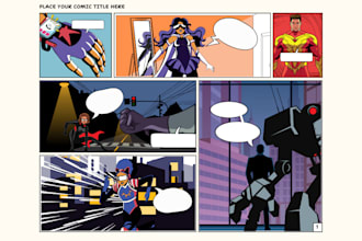 draw write script for comic in anime or manga style