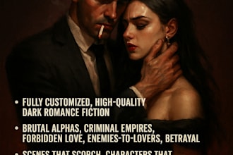 write or rewrite a custom scorching hot dark romance story