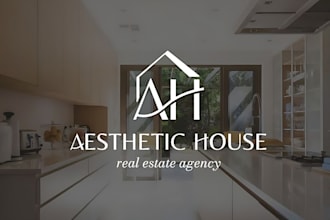 make modern minimalist real estate, house, property and architecture logo design