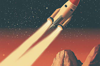 design a spaceship, sci fi illustration