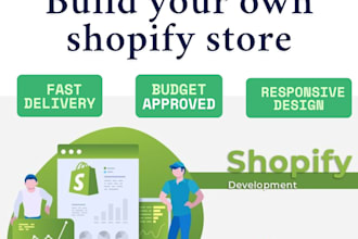design, develop your shopify store with products  SEO