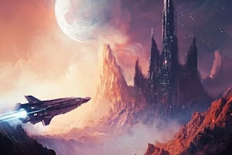 make a sci fi illustration for you