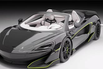 revise 3d audi sport car model,mclaren,interior render,body kits cgi ue5 car rig