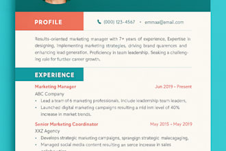 make professional resume and cover letters tailored for job seekers and students