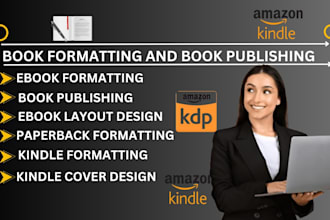 format ebook, kindle paperback formatting amazon kdp upload book cover design