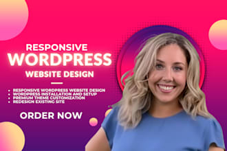 create responsive wordpress website design and custom wordpress website design