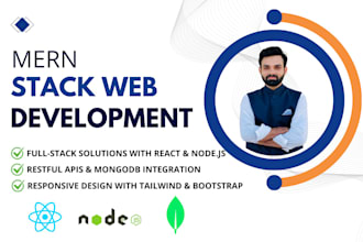be your mern stack developer for full stack website development