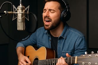 write and produce country song, heartfelt and vocals as a male singer