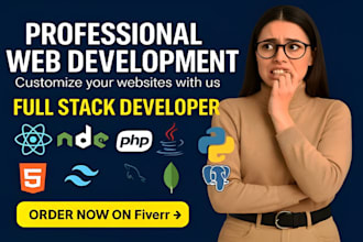 do website development as full stack web developer, front end, backend developer