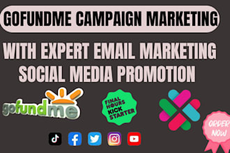 do gofundme campaign promotion, kickstarter indiegogo email campaign fundraising