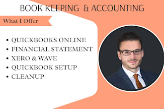 do quickbooks setup, cleanup, bookkeeping in xero, wave  qbo
