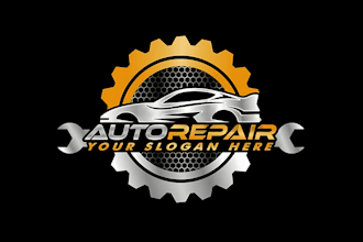 do a modern auto detailing, auto repair, car wash and automotive logo design