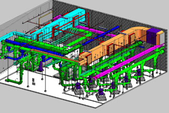 hvac plumbing mep design electrical and as built drawing using autocad and revit