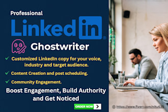 be your linkedin manager, ghostwriter, post and content creator