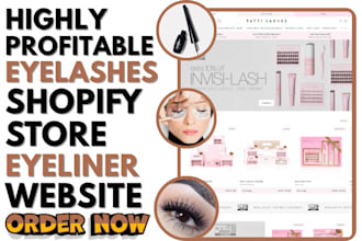 design eyelashes shopify beauty salon eyelash store cosmetics eyelashes website